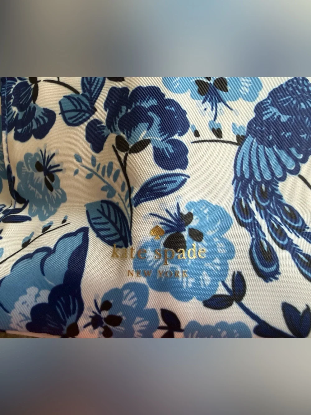 kate spade Blue Floral Print lunch Bag